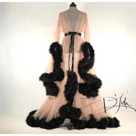 Kvindernes Slæbende Lange Kjole Sexet Mesh Gennemsigtig Klokkeærmer Maternity Kjole Brudekjole Bryllup Lang Kjole