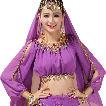 Magedans Topp Show Kostymer LILLA