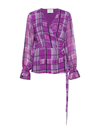 Eila Wrap Blouse Purple Just Female