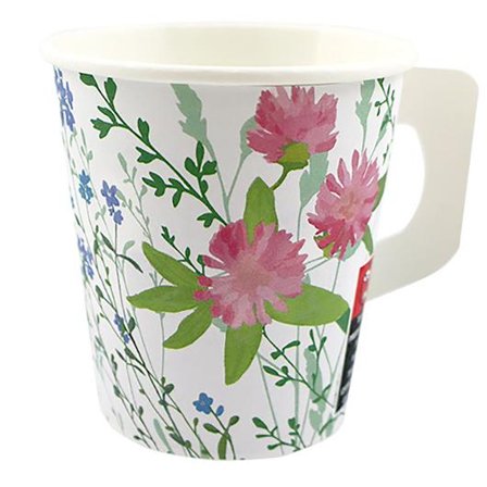 HUHTAMAKI Pappersbägare Flora handtag 17,5cl 80/fp - Lyreco - Kök och servering - Engångsartiklar - Pappersbägare