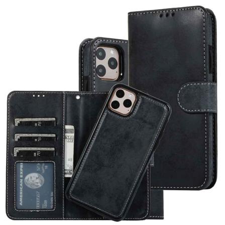 Iphone 11 - Praktiskt Plånboksfodral Från Leman Svart