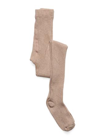 Tights Bg Heavy Knit Rib 4X2 Socks & Tights Tights Beige Lindex