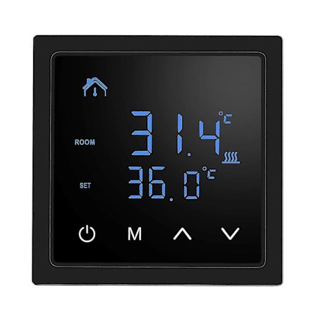 Smart Termostat 16A Golvvärme Temperaturregulator med LED Touch Screen 85-265V Elektrisk)
