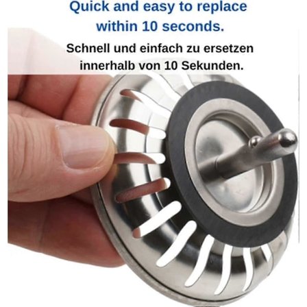 O-ring tetning i gummi, 5 stk. badekarpropp-tetninger, kjøkkenvask-snap-gummitetninger, kompatible med Franke kurvfilterpropper, kompatible med 82 83 