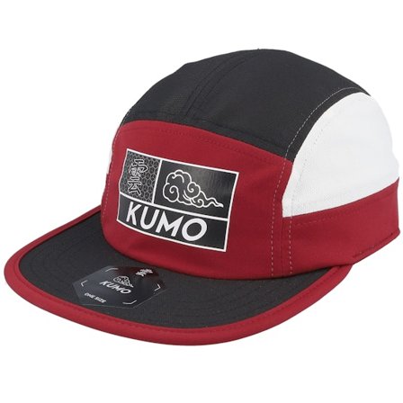Kumo - Rood 5panel Cap - Label Style Box Logo Cloudfit Red/Black/White 5-Panel @ Hatstore