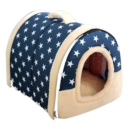 Pehmeä lämmin tähtikuvio 2 in 1 lemmikkieläinten pesä liukumaton koiran kissan peti taitettava pehmeä mukava makuupussi matto tyynytyynyt