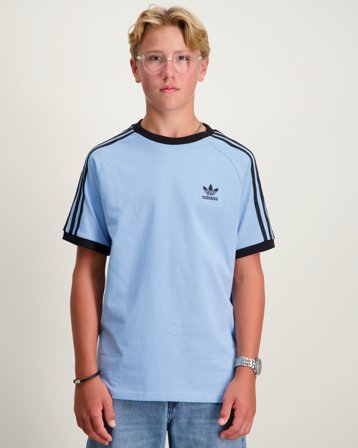 Adidas Originals 3 STRIPE TEE Blå T-skjorter Gutt - Kids Brand Store