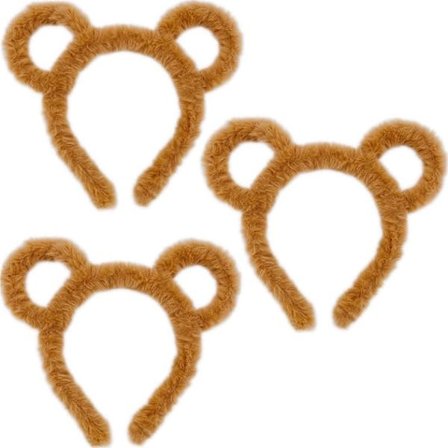 3 stk. Sødt Chipmunk-Ører Hårbånd Tilbehør Sæt til Cosplay Halloween Dyrekostume Fest