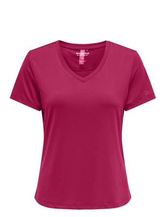 Onpsugar Life Ss Vn Reg Train Tee Sport Women Women Sports Clothes Sports Tops & T-shirts Sport T-Skjorte Pink Only Play