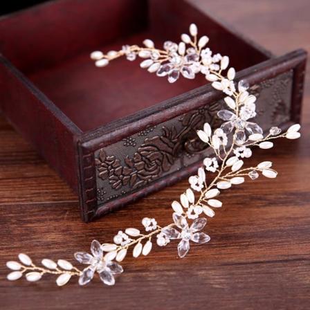 Brudeblomst Hårbånd Rhinestone Flower Pandebånd 8-25CM 8-25cm