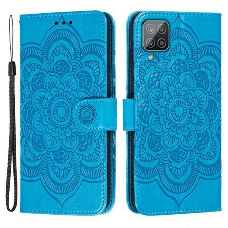 Skalo Samsung A22 4g Mandala Plånboksfodral - Blå Blå