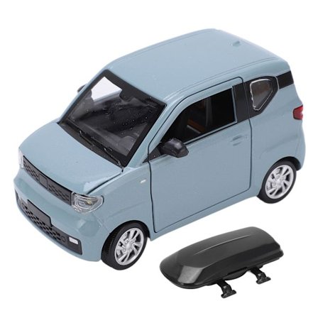 MINI EV Bilmodel 1/24 Legering Støbt Miniature Sammenklappelig Bil Legetøj Med Tag Kuffert Model Til Børn Over 3 År Blå