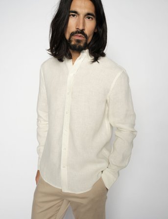 Mos Mosh Gallery Mmgtheo Linen Shirt - Cream - M
