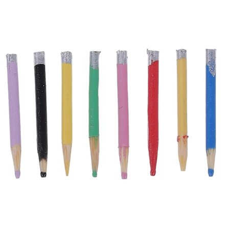 8 kpl 1:12 Nukkekodin Pienoiskoossa Värikäs Lyijykynämalli Nukkekodin Sisustus Koriste