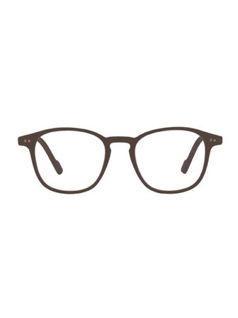 BA Optikk Unisex Readers with a frame made of platic in brown and lenses made of glass in transparent, in diopter -1.50