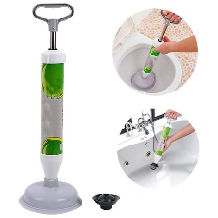 Kraftfuld, højtryks-plunger til badeværelser, toiletter, badekar,