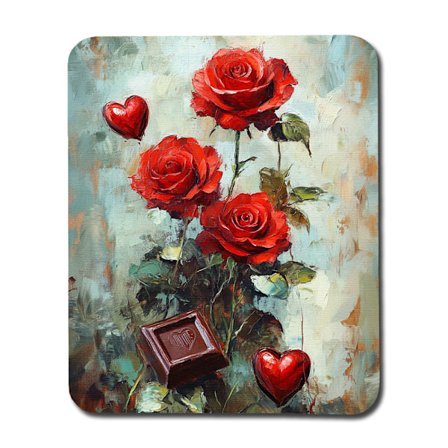 Alla Hjärtans Dag Oljemålning Musmatta