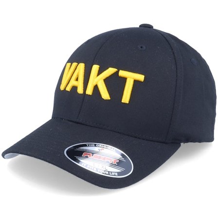 Iconic - Schwarz Flexfit Cap - Vakt 3D Black Flexfit @ Hatstore
