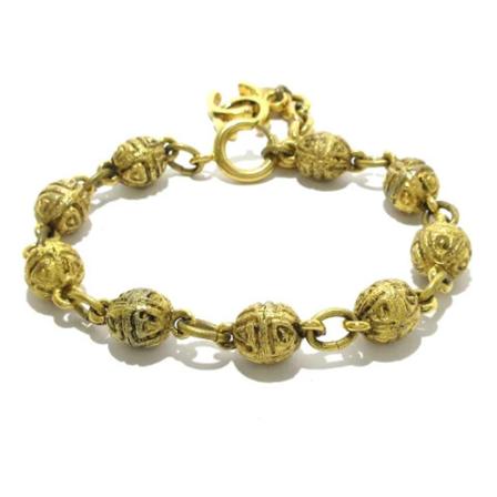 Chanel Vintage Pre-owned Bracelet , Geel , Dames , Maat: ONE Size Vintage Sieraden