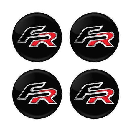 4 stk. 56mm Hjulnavkapselklistermærker Bilstikker Fælgklistermærker Badge Dækning Dekoration Til Seat Cupra Fr+ Ibiza Leon Altea Bælte Racing