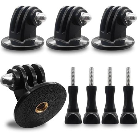 Stativmonteringsadapter med skruefastgørelse, egnet til GoPro Hero 12/11/10/9/8/7/6, Session, Max, SJCAM og DJI IOsmoAction-kameraer.