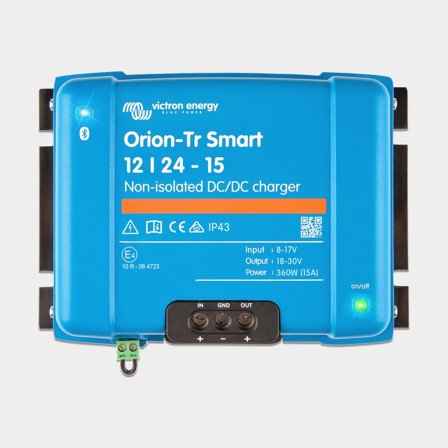Ładowarka DC/DC 12 V do 24 V Victron Orion-Tr Smart Non-Isolated 12/24-15, 360 W, 15 A - Jachtowa