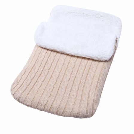 Fleece filt för barnvagn, baby 0-12 månader, beige
