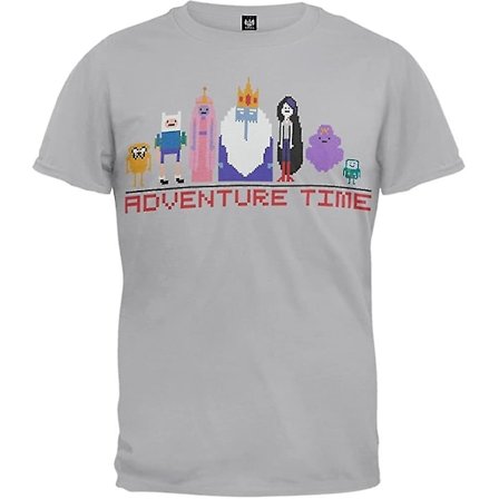 Adventure Time - Pixel Group T-shirt - Large Grå