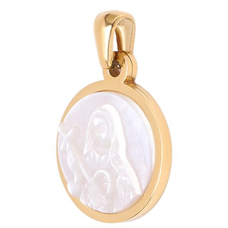 Guadalupe Perle Vedhæng i Rustfrit Stål Madonna af Guadalupe Perle Relief Kristus Vedhæng Smykke Gave