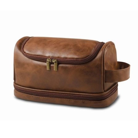 Toalettveske i skinn Reisekosmetikkveske A A