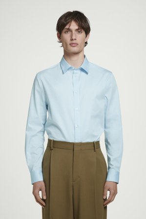 COS Homme Chemise Habillée En Coton in Bleu