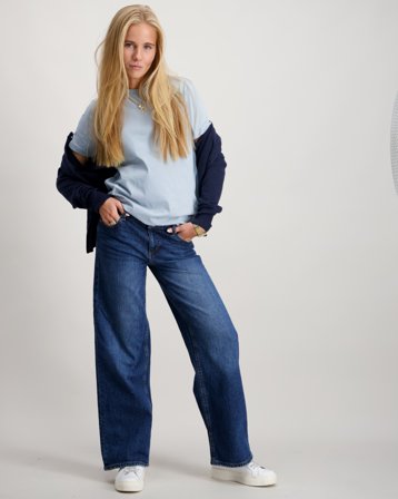 VERO MODA VMVANESSA LR WIDE JEANS Niebieski Jeansy Dziewczyna - Kids Brand Store