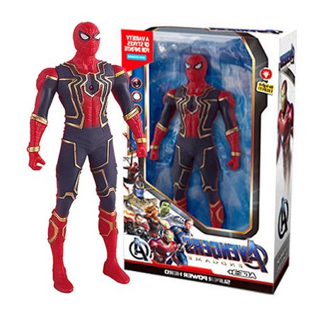 Marvel Avengers Iron-man Spiderman Action Figures Leker Captain America Superhelt Leke Med Lys Barnegaver