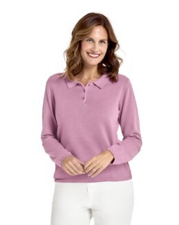 Strikket jumper med krave og små indvævede hævede prikker, Peggy Gammelrosa - 52/54 - Åshild