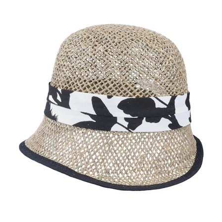 Seeberger - Beige - straw - Hat - Seagras Cloche With Trimming Nature-Black Straw Hat - Hatstore