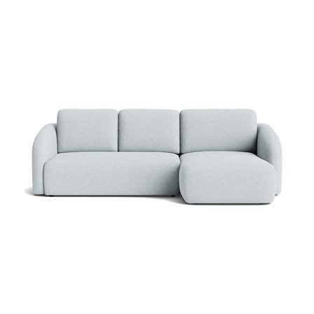 Savona Chaiselongue-Schlafsofa, rechts | Stauraum, Aragon Kristallblau, modernes Design, Bettfunktion, Nozag- & Bonell-Federung, 94cm Tiefe