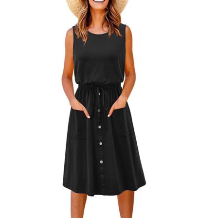 Dam Tunika Sundress Tank T Shirt Klänning