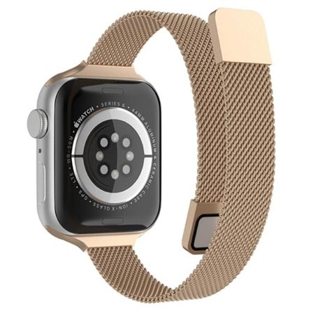 Apple Watch (45 mm) milanesiskt klockarmband i rostfritt stål - Roséguld
