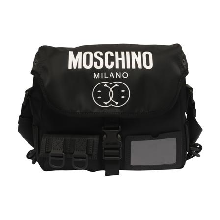Moschino, Cross Body Bags Zwart, Heren, Maat:ONE Size