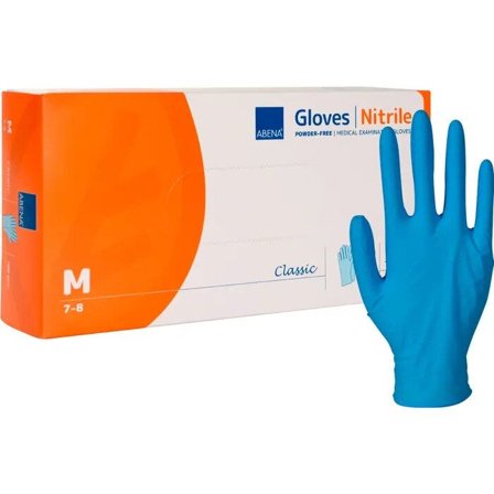 Abena Guanto Nitrile Blu M 100 Pezzi Senza Polvere