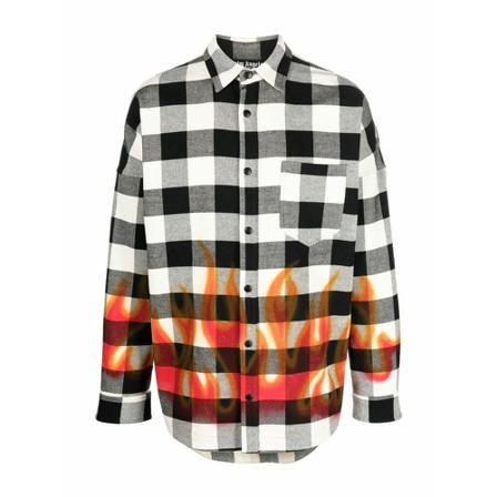 Palm Angels Long-sleeve Shirt Sort, Herre Skjorter