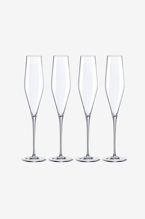 Zelected by Houze - Champagneglas Grace Flute 4-p - Transparent - Vinglas - Från Homeroom
