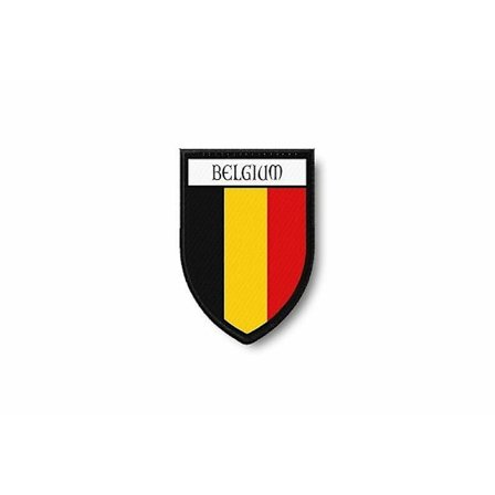 Patch Termoklistermärke Broderad Kant Flagga Tryck Belgien Belgien Belgien