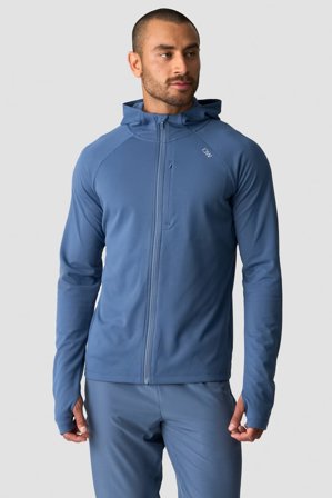 ICANIWILL - Mirage Hooded Zip Up Midlayer Dusty Twilight Blue - Heren - sportkleding van ICIW