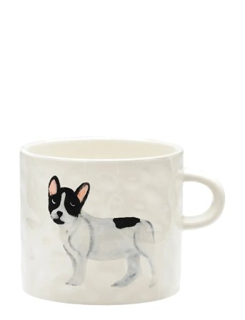 Anna + Nina French Bulldog Mug - Cream - 355 ML