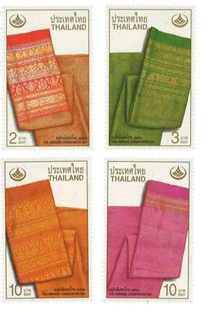 Thailand 2001 - Folklore Kunst Tekstil - Postfrisksæt 4v