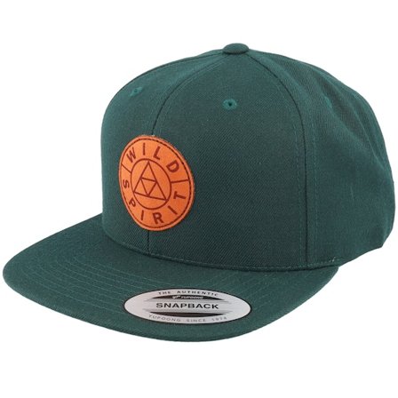 Wild Spirit - Vihreä snapback Lippis - Logo Basic Mountain Classic Spruce Snapback @ Hatstore