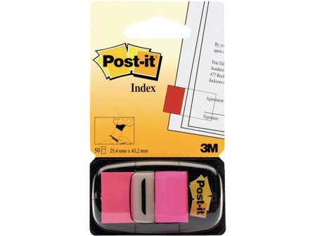 Post-it Indexflikar, medium 25,4 x 43,2 mm, klarrosa, 680-21 - Lyreco - Kontorsmaterial > Indexflikar och märkflikar > Indexflikar i plast