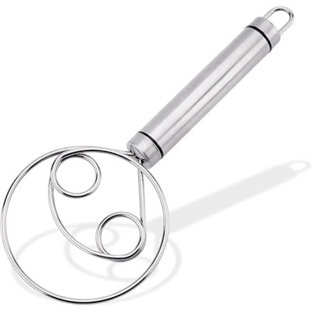 Rustfrit stål dansk dejblander, manuel bagedejskraber og melspiralpiskerisomrører, blender