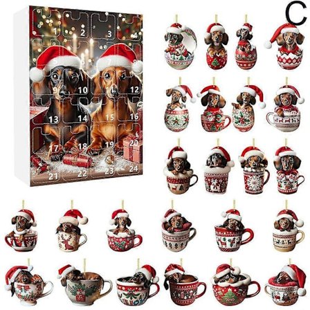 2024 Adventskalender Gravhunde Juleferie Adventskalender Søde Jule Nedtællingskalender Julegaver
